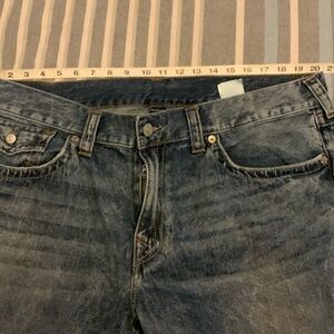True Religion Mens Acid Wash Distressed Jeans Sz 40